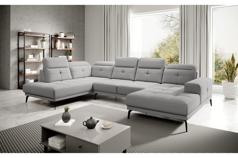 Devender Sofa m. Chaiselonger - Lysegrå - Møbler - Sofaer - U Sofa