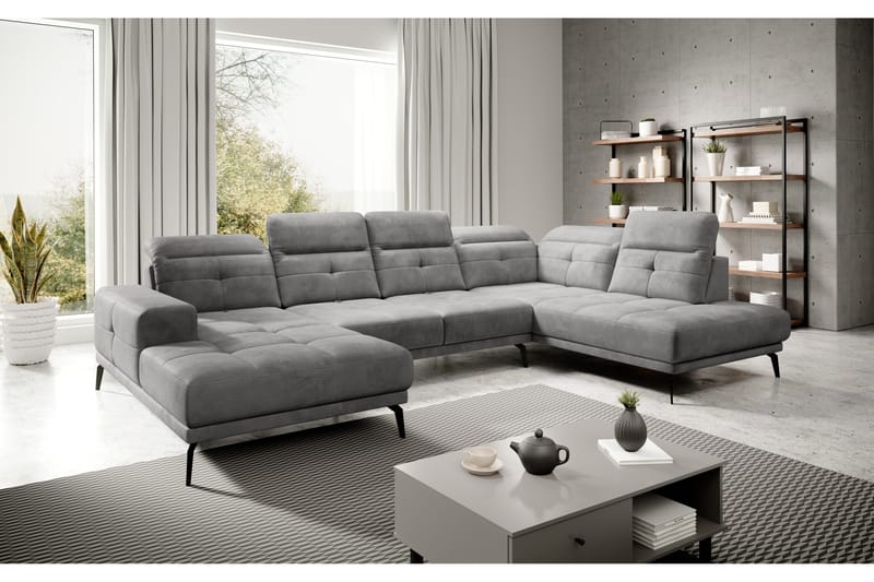 Devender Sofa m. Chaiselonger - Lysegrå - Møbler - Sofaer - U Sofa