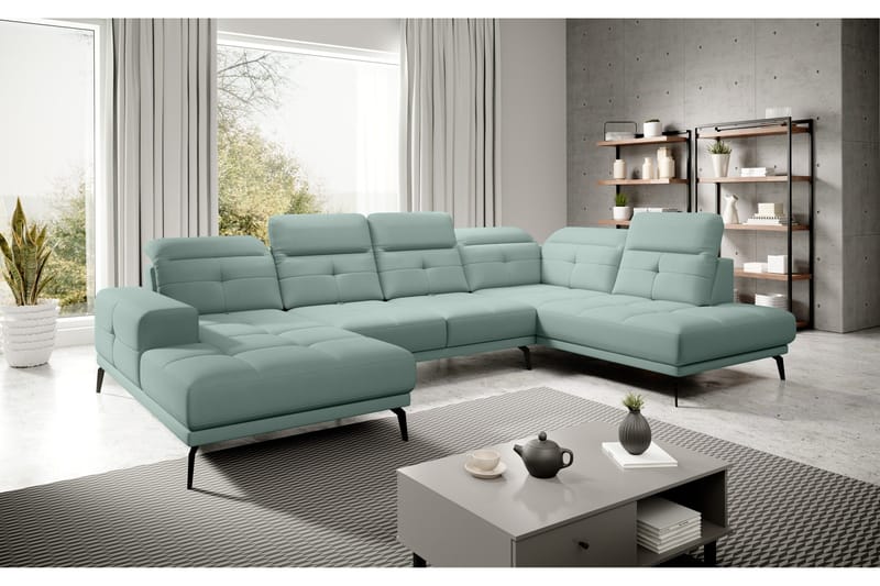 Devender Sofa m. Chaiselonger - Lysegrøn - Møbler - Sofaer - U Sofa
