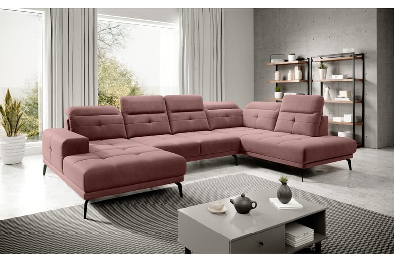 Devender Sofa m. Chaiselonger - Lyserød - Møbler - Sofaer - U Sofa