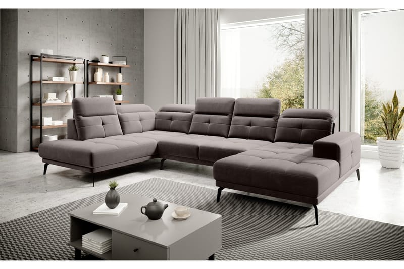 Devender Sofa m. Chaiselonger - Mørkegrå - Møbler - Sofaer - U Sofa