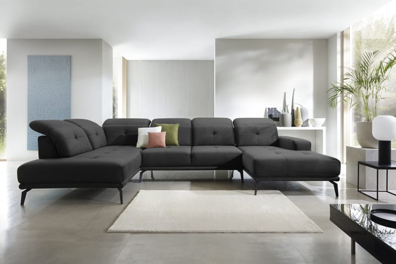 Devender Sofa m. Chaiselonger - Olivengrøn - Møbler - Sofaer - U Sofa
