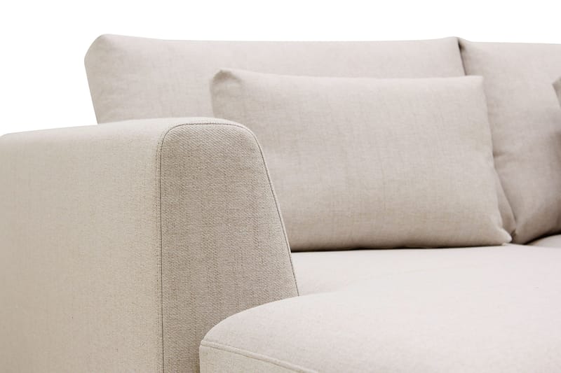 Florenz 4-personers Højrevendt U-formet Sofa med Divan og Chaiselong i Stof - Beige - Møbler - Sofaer - U Sofa