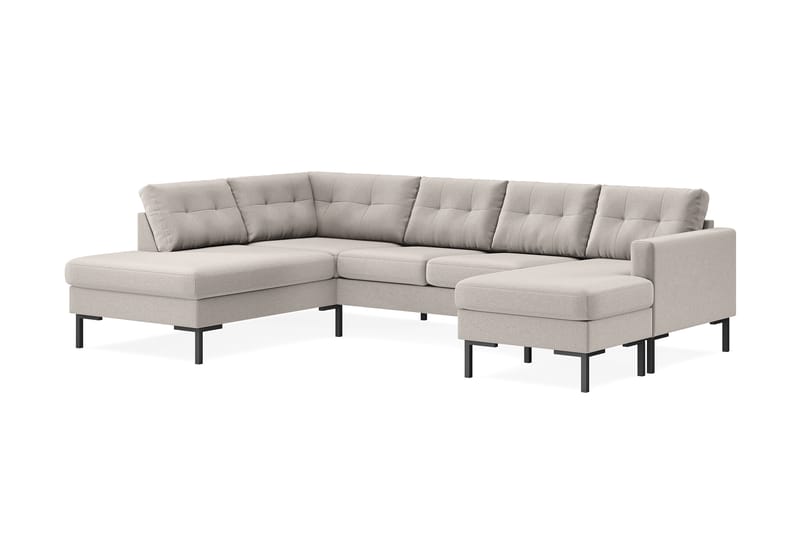 Frillestad 4-pers U-sofa Divan Højre - Beige - U Sofa