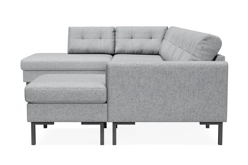 Frillestad 5-personers Venstrevendt U-formet Sofa med Divan og Chaiselong i Stof - Grå - Møbler - Sofaer - U Sofa