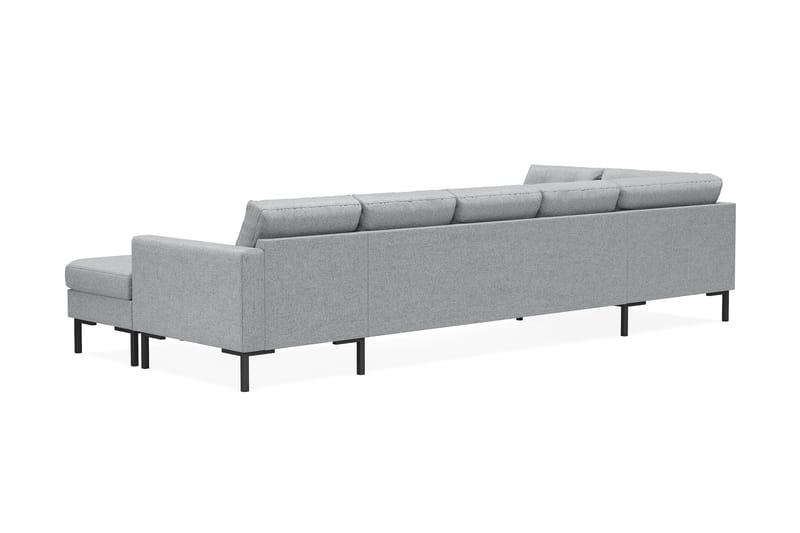 Frillestad 5-personers Venstrevendt U-formet Sofa med Divan og Chaiselong i Stof - Grå - Møbler - Sofaer - U Sofa