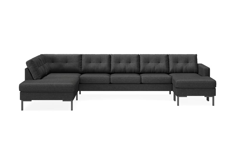 Frillestad 5-pers U-sofa Divan Højre - Mørkegrå - U Sofa