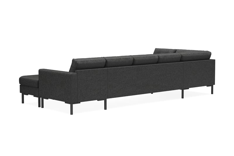 Frillestad 5-personers Venstrevendt U-formet Sofa med Divan og Chaiselong i Stof - Mørkegrå - Møbler - Sofaer - U Sofa