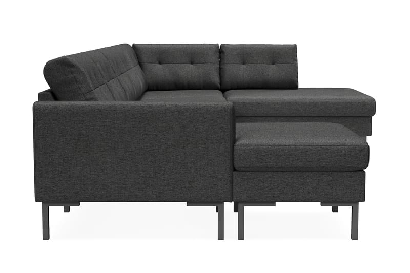 Frillestad 5-personers Højrevendt U-formet Sofa med Divan og Chaiselong i Stof - Mørkegrå - Møbler - Sofaer - U Sofa