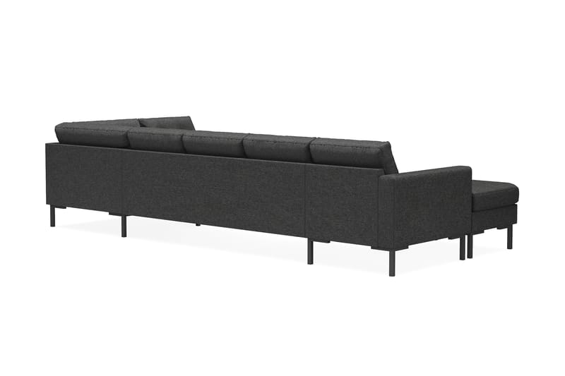 Frillestad 5-personers Højrevendt U-formet Sofa med Divan og Chaiselong i Stof - Mørkegrå - Møbler - Sofaer - U Sofa
