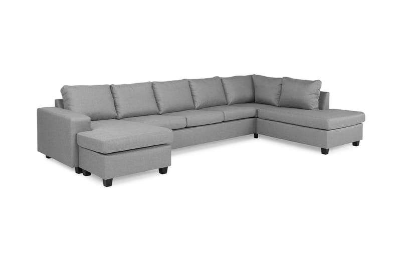 Houston U-sofa Large med Chaiselong Venstre - Grå - U Sofa
