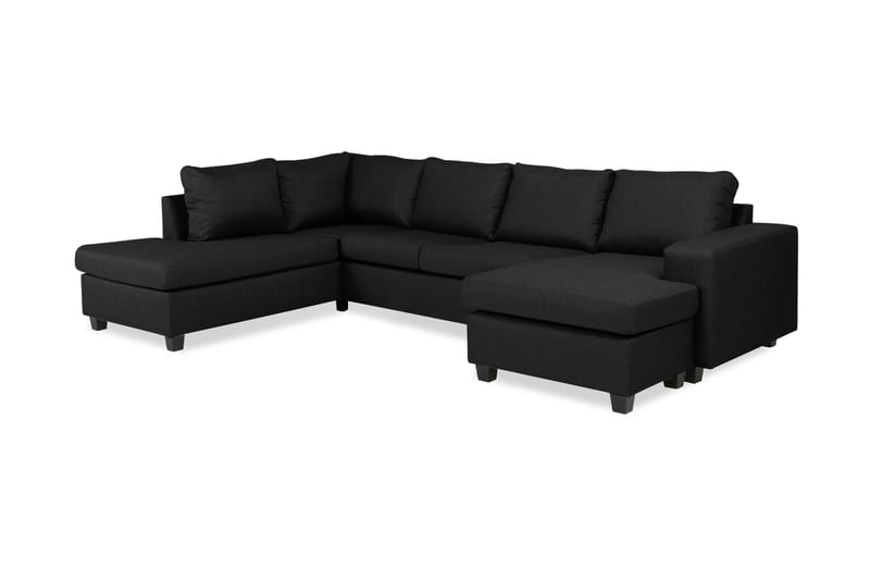 Houston U-sofa med Chaiselong Højre - Mørkegrå - U Sofa
