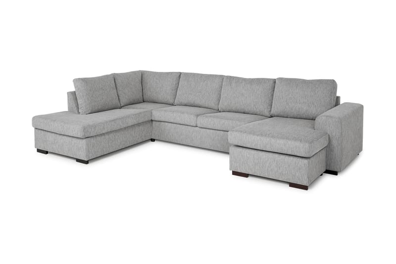 Link 4-personers Venstrevendt U-formet Large Sofa med Divan og Chaiselong i Stof - Lysegrå - Møbler - Sofaer - U Sofa