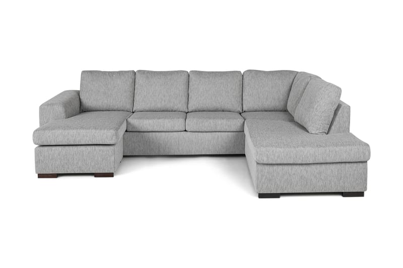 Link 4-personers Højrevendt U-formet Sofa med Divan og Chaiselong i Stof - Lysegrå - Møbler - Sofaer - U Sofa