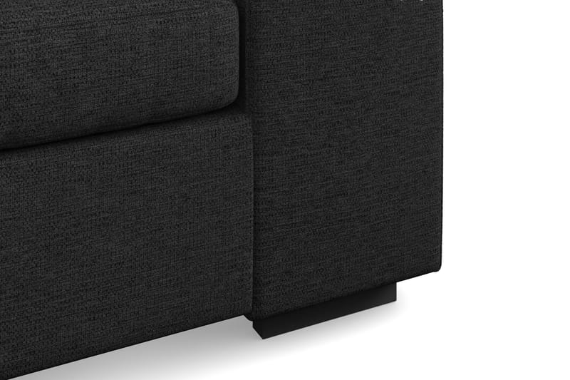 Link 4-personers Højrevendt U-formet X-Large Sofa med Divan og Chaiselong i Stof - Sort - Møbler - Sofaer - U Sofa