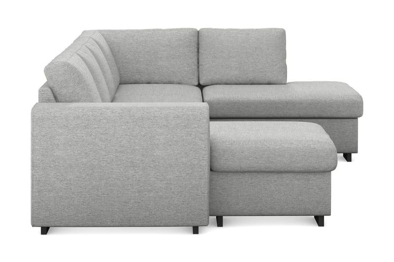 Link 4-personers Højrevendt U-formet Sofa med Divan og Chaiselong i Stof - Lysegrå - Møbler - Sofaer - U Sofa