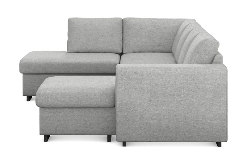 Link 4-personers Venstrevendt U-formet Sofa med Divan og Chaiselong i Stof - Lysegrå - Møbler - Sofaer - U Sofa
