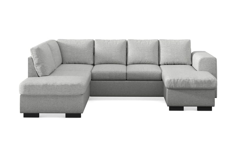Link 4-personers Venstrevendt U-formet Sofa med Divan og Chaiselong i Stof - Lysegrå - Møbler - Sofaer - U Sofa