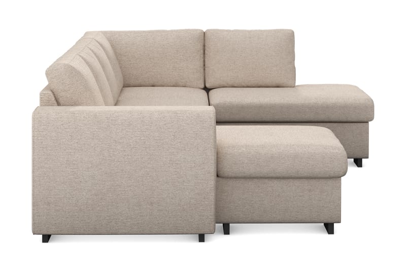 Link 4-personers Venstrevendt U-formet Sofa med Divan og Chaiselong i Stof - Beige - Møbler - Sofaer - U Sofa