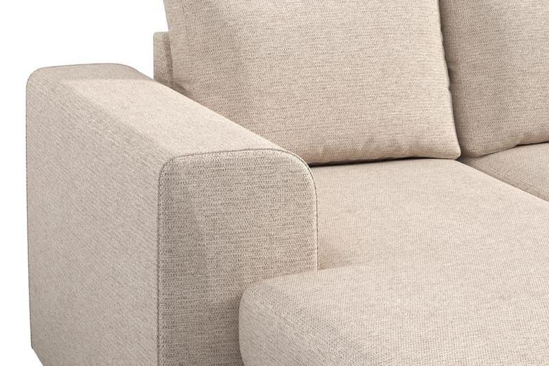 Link 4-personers Venstrevendt U-formet Sofa med Divan og Chaiselong i Stof - Beige - Møbler - Sofaer - U Sofa