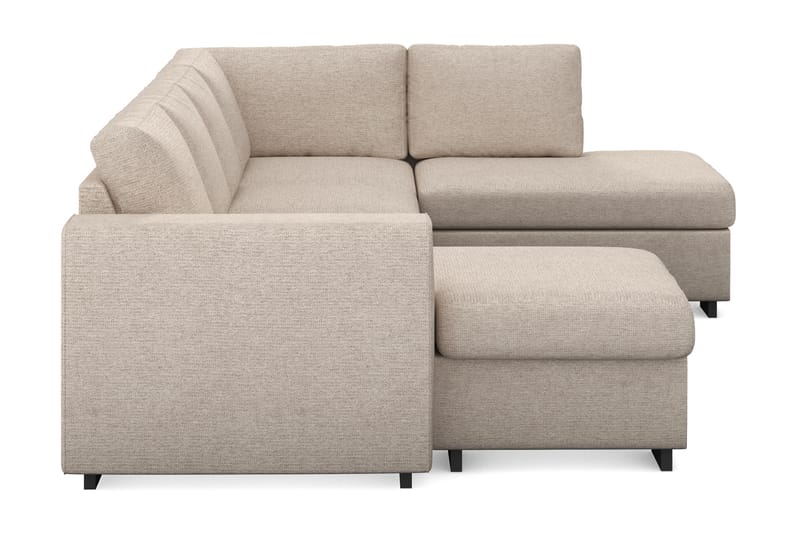 Link 4-personers Højrevendt U-formet Large Sofa med Divan og Chaiselong i Stof - Beige - Møbler - Sofaer - U Sofa
