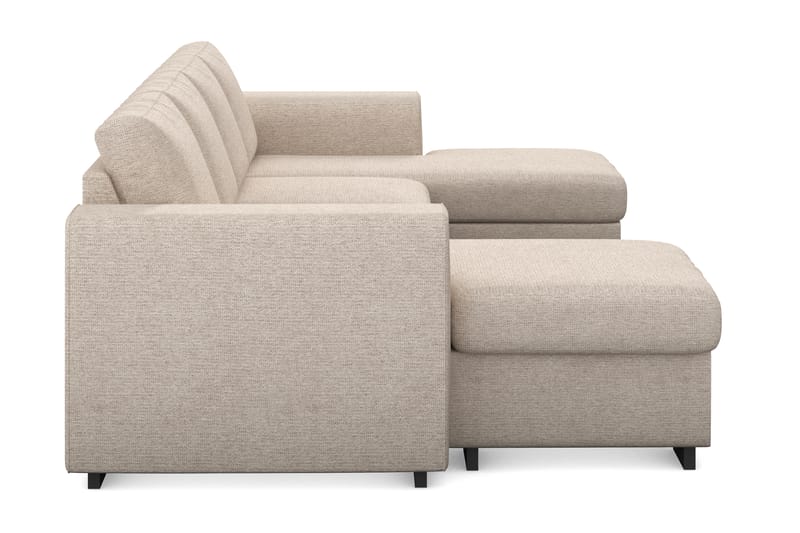 Link 4-personers U-formet Sofa med Dobbeltdivan i Stof - Beige - Møbler - Sofaer - U Sofa
