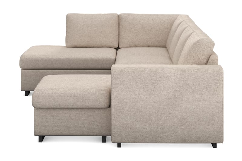 Link 4-personers Venstrevendt U-formet Large Sofa med Divan og Chaiselong i Stof - Beige - Møbler - Sofaer - U Sofa