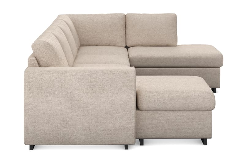 Link 4-personers Højrevendt U-formet X-Large Sofa med Divan og Chaiselong i Stof - Beige - Møbler - Sofaer - U Sofa