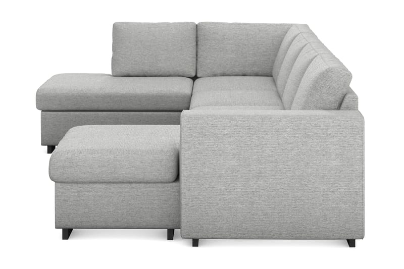 Link 4-personers Venstrevendt U-formet X-Large Sofa med Divan og Chaiselong i Stof - Lysegrå - Møbler - Sofaer - U Sofa