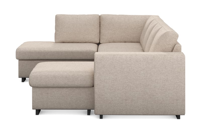 Link 4-personers Venstrevendt U-formet Sofa med Divan og Chaiselong i Stof - Beige - Møbler - Sofaer - U Sofa