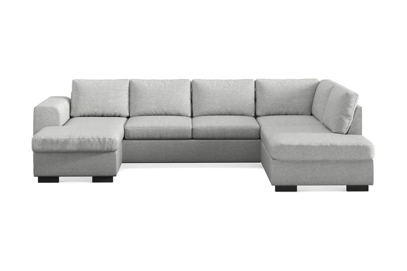 Link 4-personers Højrevendt U-formet X-Large Sofa med Divan og Chaiselong i Stof - Lysegrå - Møbler - Sofaer - U Sofa