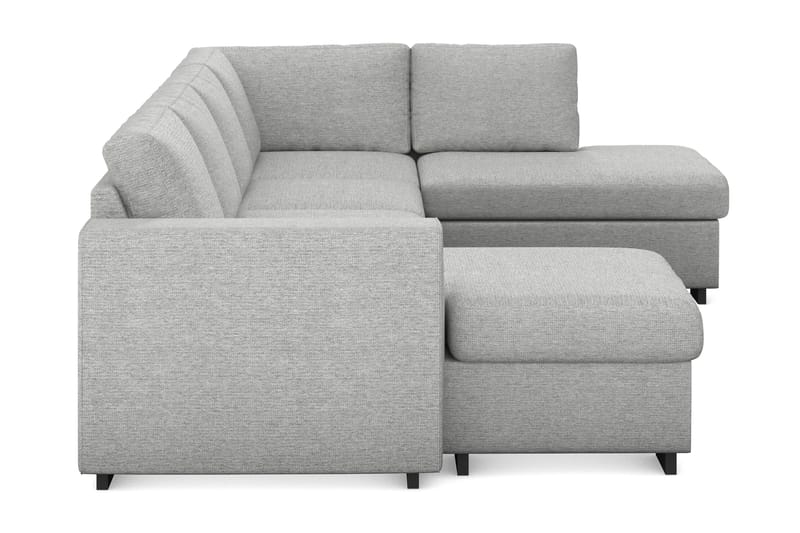 Link 4-personers Højrevendt U-formet X-Large Sofa med Divan og Chaiselong i Stof - Lysegrå - Møbler - Sofaer - U Sofa