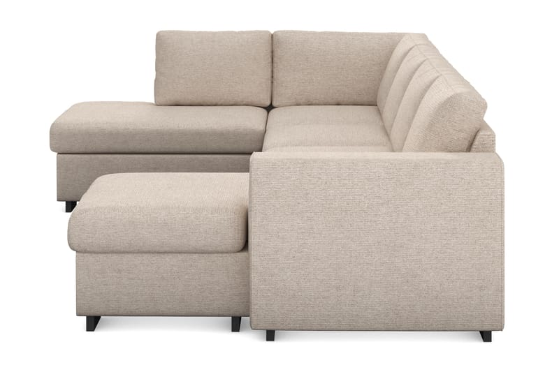 Link 4-personers Venstrevendt U-formet X-Large Sofa med Divan og Chaiselong i Stof - Beige - Møbler - Sofaer - U Sofa