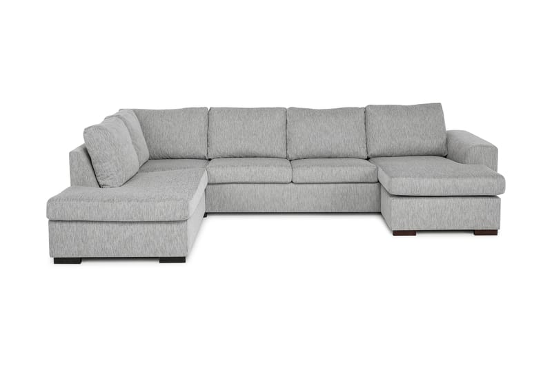 Link 5-personers Venstrevendt U-formet X-Large Sofa med Divan og Chaiselong i Stof - Lysegrå - Møbler - Sofaer - U Sofa