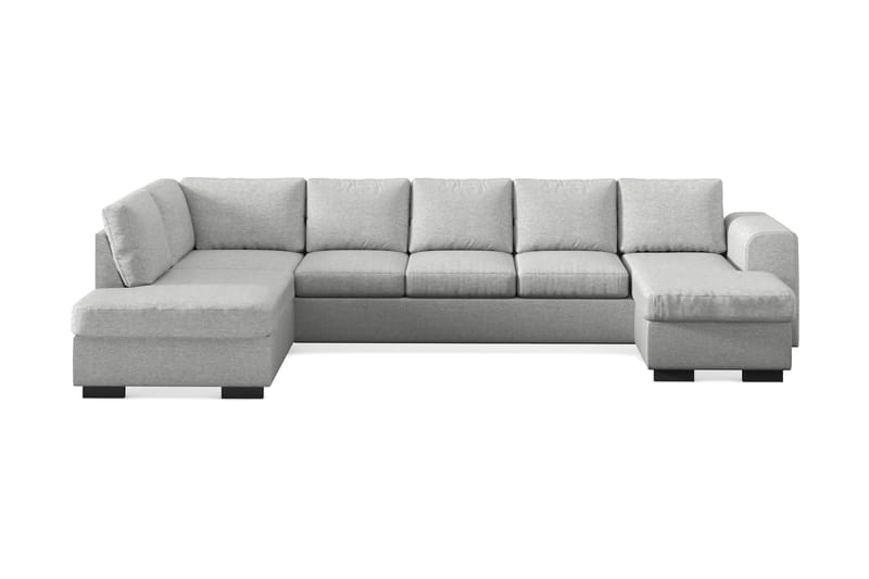 Link 5-personers Venstrevendt U-formet XX-Large Sofa med Divan og Chaiselong i Stof - Lysegrå - Møbler - Sofaer - U Sofa