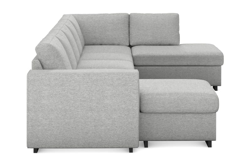Link 5-personers Højrevendt U-formet XX-Large Sofa med Divan og Chaiselong i Stof - Lysegrå - Møbler - Sofaer - U Sofa