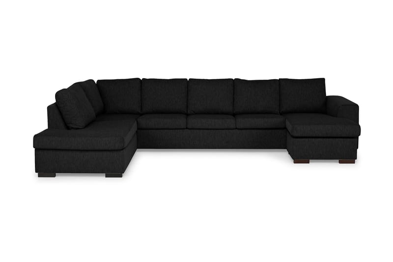 Link U-sofa XXL med Chaiselong Højre, Sort