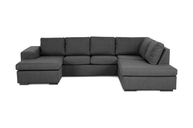 Memphis 4-personers Højrevendt U-formet Sofa med Divan og Chaiselong i Stof - Mørkegrå - Møbler - Sofaer - U Sofa