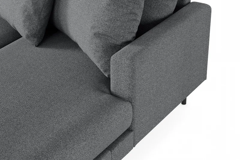 Menard 4-personers Venstrevendt U-formet Sofa med Divan og Chaiselong i Stof - Mørkegrå - Møbler - Sofaer - U Sofa