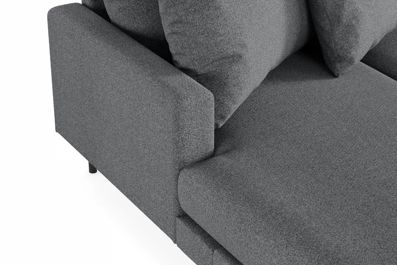 Menard 4-personers Højrevendt U-formet Sofa med Divan og Chaiselong i Stof - Mørkegrå - Møbler - Sofaer - U Sofa