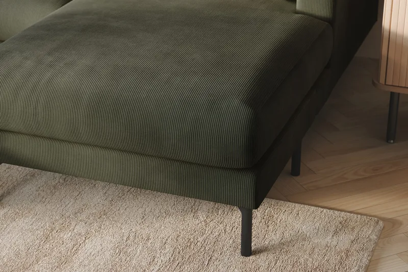 Menard 4-personers Venstrevendt U-formet Sofa med Divan og Chaiselong i Manchester - Mørkegrøn - Møbler - Sofaer - U Sofa