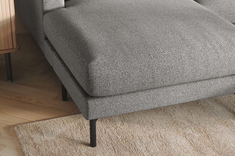 Menard 4-personers Højrevendt Stor U-formet Dyb Sofa med Divan og Chaiselong i Stof - Grå - Møbler - Sofaer - U Sofa