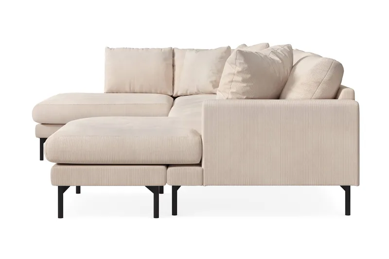 Menard 4-personers Venstrevendt Stor U-formet Dyb Large Sofa med Divan og Chaiselong i Manchester - Beige - Møbler - Sofaer - U Sofa