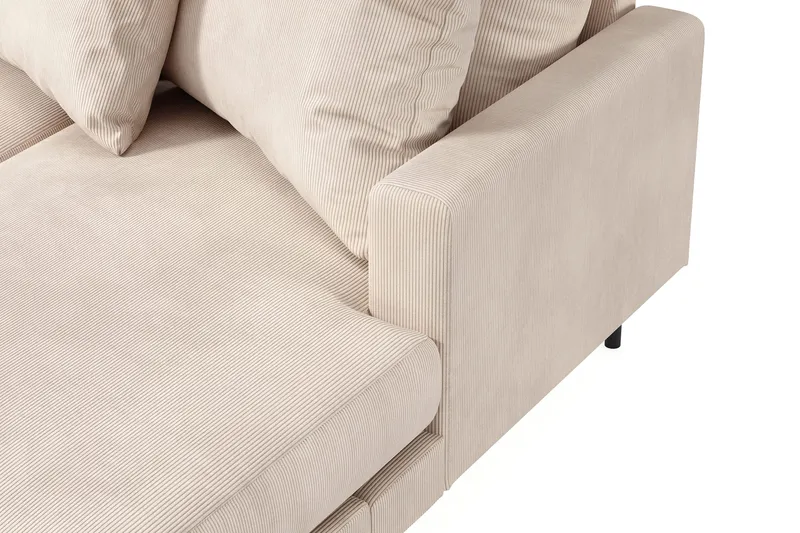 Menard 4-personers Venstrevendt Stor U-formet Dyb Large Sofa med Divan og Chaiselong i Manchester - Beige - Møbler - Sofaer - U Sofa
