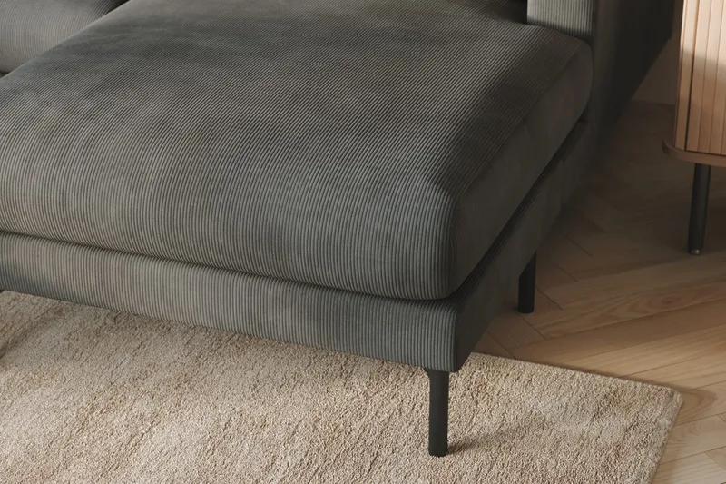 Menard 4-personers Venstrevendt Stor U-formet Dyb Sofa med Divan og Chaiselong i Manchester - Grå - Møbler - Sofaer - U Sofa