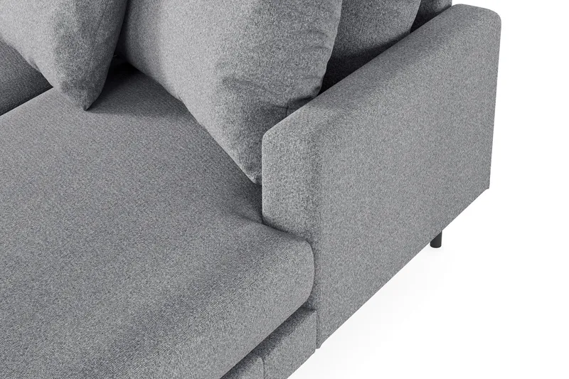 Menard 4-personers Venstrevendt Stor U-formet Dyb Sofa med Divan og Chaiselong i Stof - Grå - Møbler - Sofaer - U Sofa