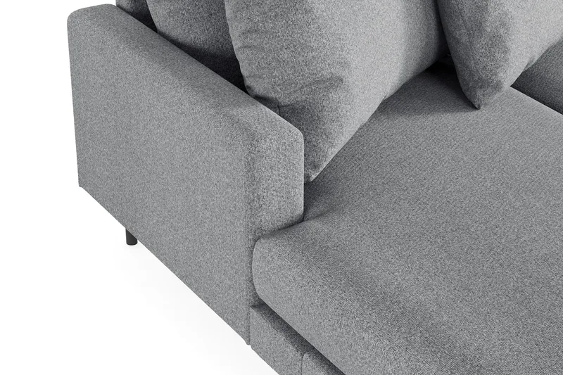 Menard 4-personers Højrevendt U-formet Sofa med Divan og Chaiselong i Stof - Grå - Møbler - Sofaer - U Sofa