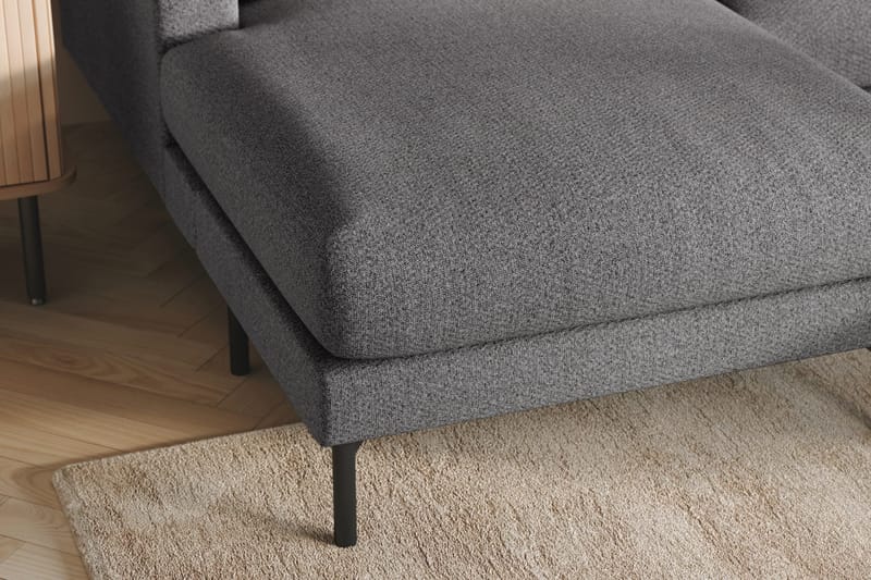 Menard 4-personers Højrevendt Stor U-formet Dyb Sofa med Divan og Chaiselong i Stof - Mørkegrå - Møbler - Sofaer - U Sofa