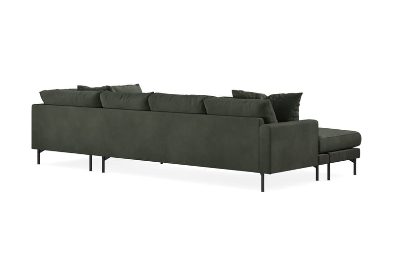Menard 4-personers Højrevendt U-formet Sofa med Divan og Chaiselong i Manchester - Mørkegrøn - Møbler - Sofaer - U Sofa