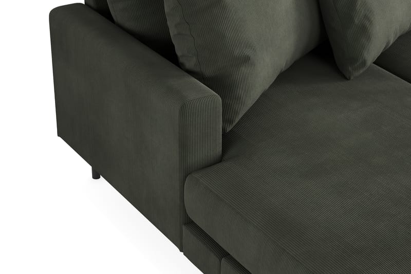Menard 4-personers Højrevendt U-formet Sofa med Divan og Chaiselong i Manchester - Mørkegrøn - Møbler - Sofaer - U Sofa